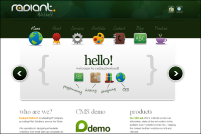 清新的綠色風(fēng)格網(wǎng)站設(shè)計(6)